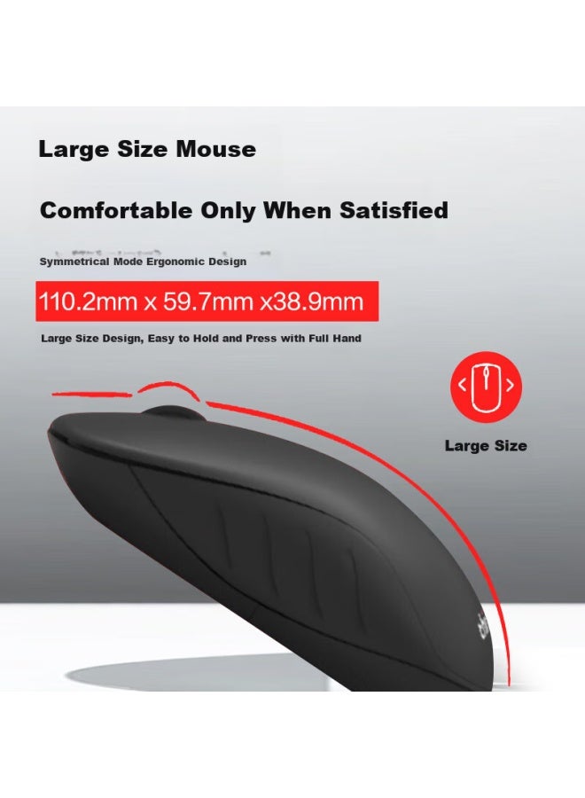 Thinkpad Lenovo Wireless Mouse Business Office Portable Red Dot Mouse Ergonomic Symmetrical Design Laptop Desktop Universal - Image 2