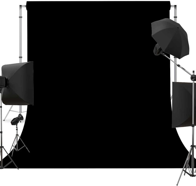 TYTYUU Black Photo Backdrop for Photoshoot Black Background for Photography Photo Backdrop Curtain for Party 6 x 9 FT - Image 1