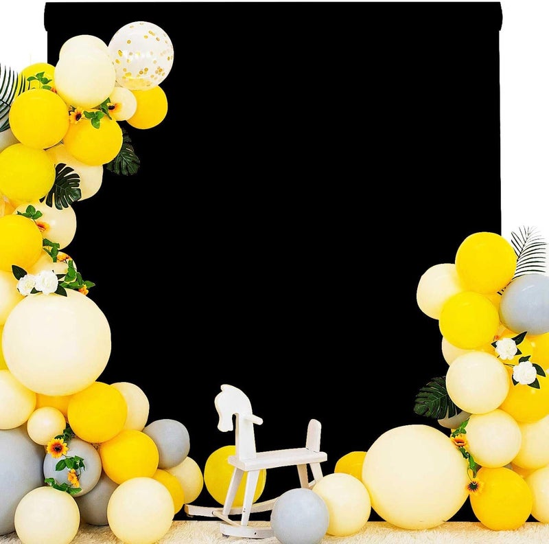 TYTYUU Black Photo Backdrop for Photoshoot Black Background for Photography Photo Backdrop Curtain for Party 6 x 9 FT - Image 5