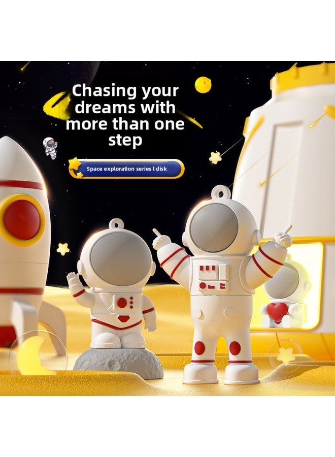 Private Model U Disk Creative Astronaut Spaceman Large Capacity Mobile Phone USB Flash Disk Cultural And Creative Exhibition Activity Gift U Disk-Color:Explorer Number + Type-c Transfer Interface-Capacity:128GB  - Image 2