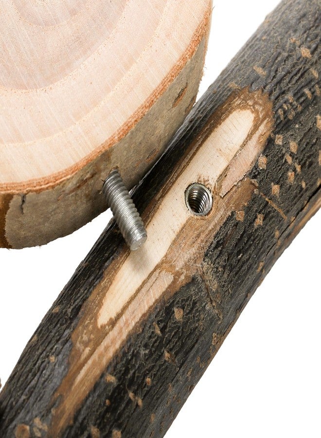 Eorbow Natural Wood Bird Perch, 12 Inch Parrot Perch Stand for Cage, Small Animals Hanging Perch & Platforms for Parakeet Parrots Cockatiel, Conure, Budgie, Macaw, Bird Cage Accessories - Image 5