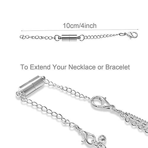 Mizeer Magnetic Necklace Extenders, Magnetic Necklace Clasps with Extender Chains - Image 3