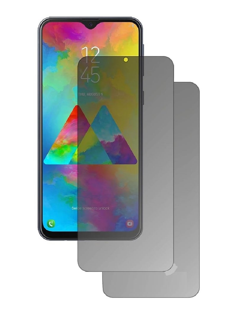 Super 2 Pieces Tempered Glass Screen Protector Anti-Spy Privacy Designed For Samsung Galaxy M30 Full Screen Coverage And Bubble Free - Image 1