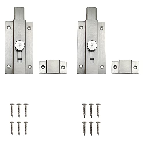 Volo 5 inch Heavy Duty Door Security Latch Lock Tower Bolt for, Baby Latch, Home, Bathroom, Kitchen,Office .(Color :Silver) (Pack of 2 Pcs.) - Image 1