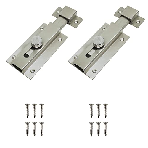 Volo 5 inch Heavy Duty Door Security Latch Lock Tower Bolt for, Baby Latch, Home, Bathroom, Kitchen,Office .(Color :Silver) (Pack of 2 Pcs.) - Image 5