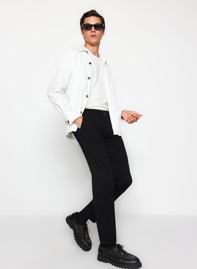 trendyol Black Slim Fit Chino Trousers TMNAW24PL00000 - Image 3