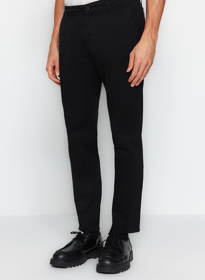 trendyol Black Slim Fit Chino Trousers TMNAW24PL00000 - Image 1
