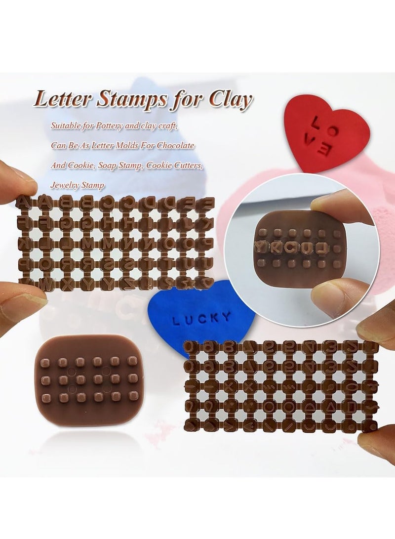 Whale طوابع حروف الحوت للطين، طوابع الفخار للحرف اليدوية، طوابع الحروف والأرقام الصغيرة، طوابع الكوكيز، أدوات الطين البوليمر، مكبس صغير، طابع فوندانت، طوابع الحروف (بني داكن) - Image 3