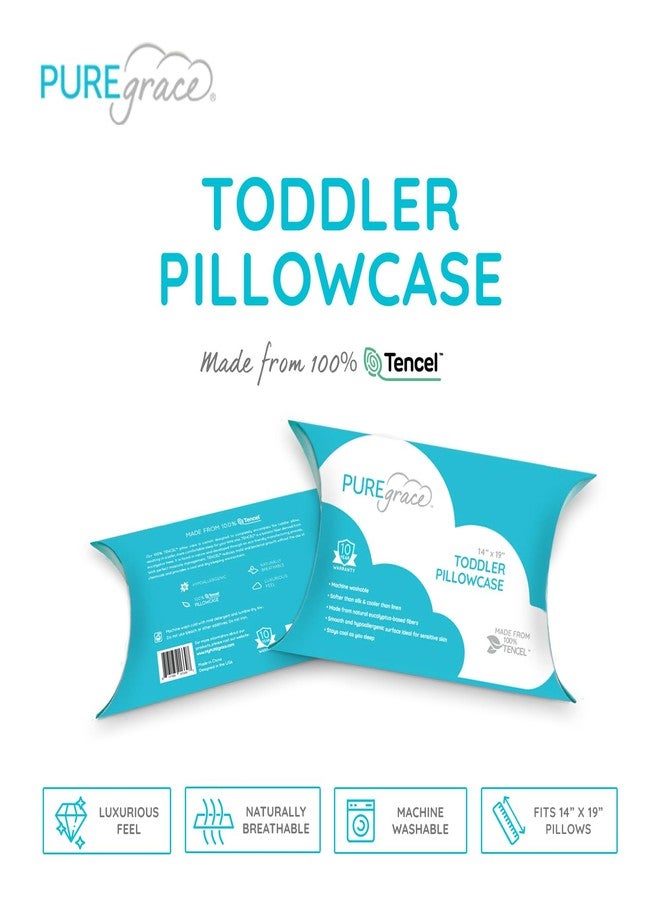 PUREgrace Tencel Toddler Pillowcase - Washable and Soft, Sized for All Toddler Pillows, Breathable and Smooth with Secure Flap Design - Image 2