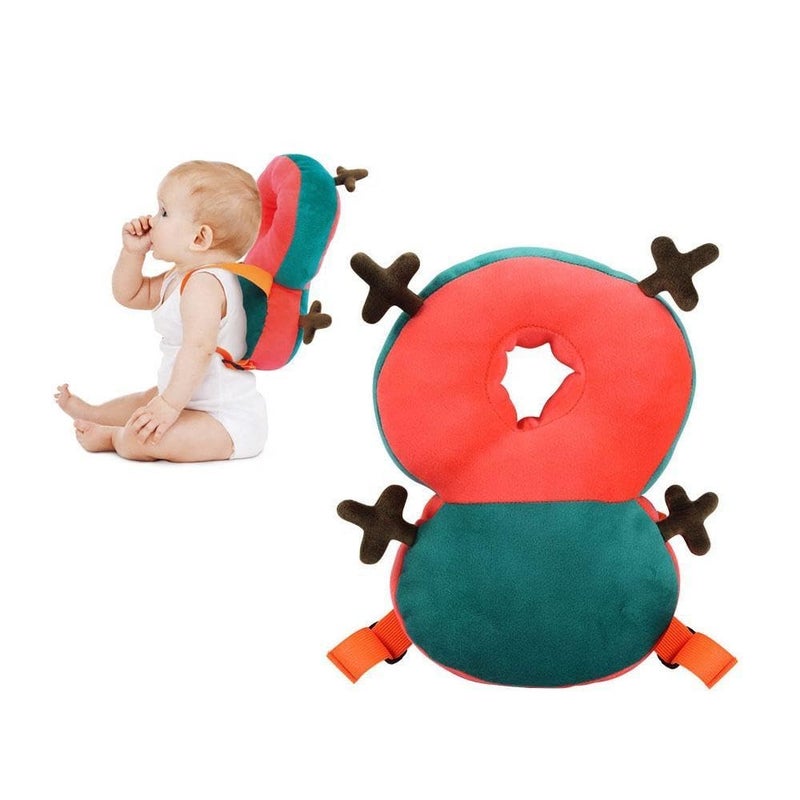 Baby Head Protection Pillow Comfortable baby head protector prevents falling backwards while walking, soft and padded material, adjustable size, ensures comfort and protection for little ones. - Image 1