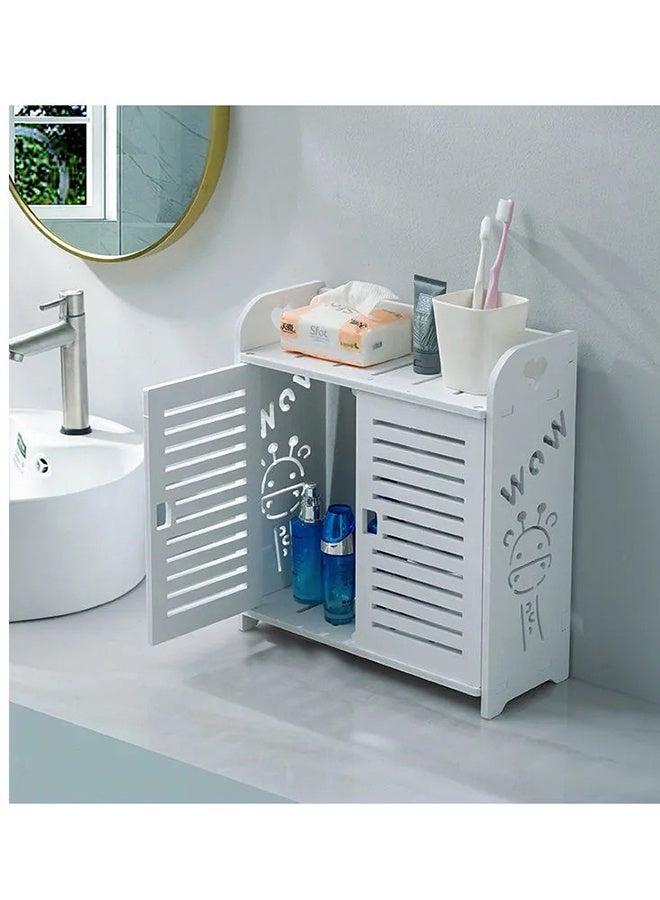 fashionhome Set of 2 Bathroom Storage Shelf Cabinet Rack - Image 2