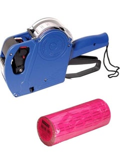 Eco Blue Label Maker TNX-5500ECO41 + Label Striped 12 mm x 21 mm Pink 6 Rolls