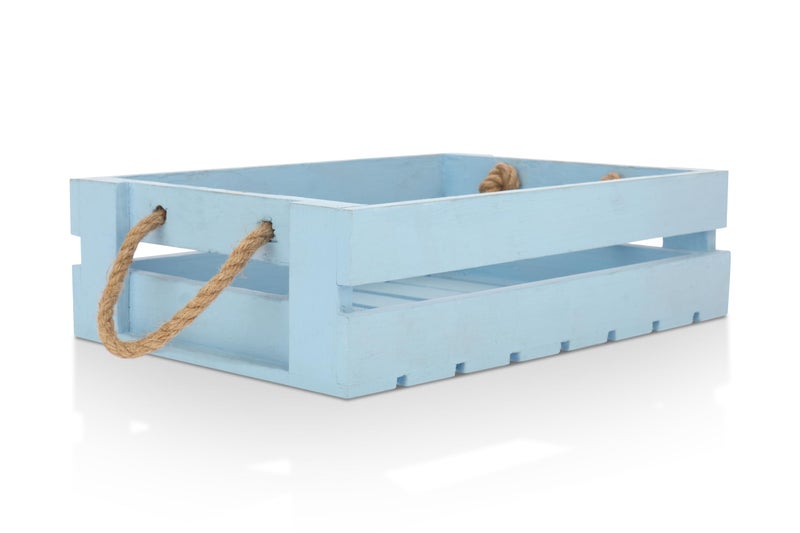 صينية خشب الصنوبر | سلة خشب الصنوبر | سلة كعك | سلة هدايا | سلة هدايا زفاف | صينية صندوق خشبي | عنصر صندوق هدايا (لون أزرق) - Image 5