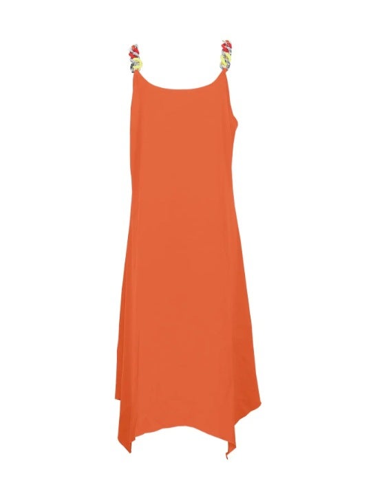 Plus Size TEMU Plus Size New 2024 Spring Summer Womens Tank Round Neck Solid Color Loose-Fit Casual Dress Casual Plus Size D... Yellow  - Image 2