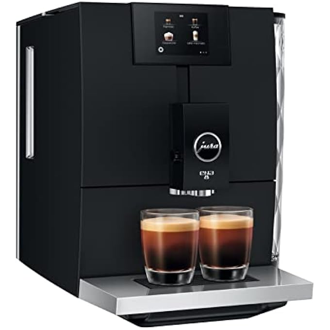 jura Ena 8 Bean To Cup Fully Automatic Coffee Machine Full Metropolitan Black - Image 1