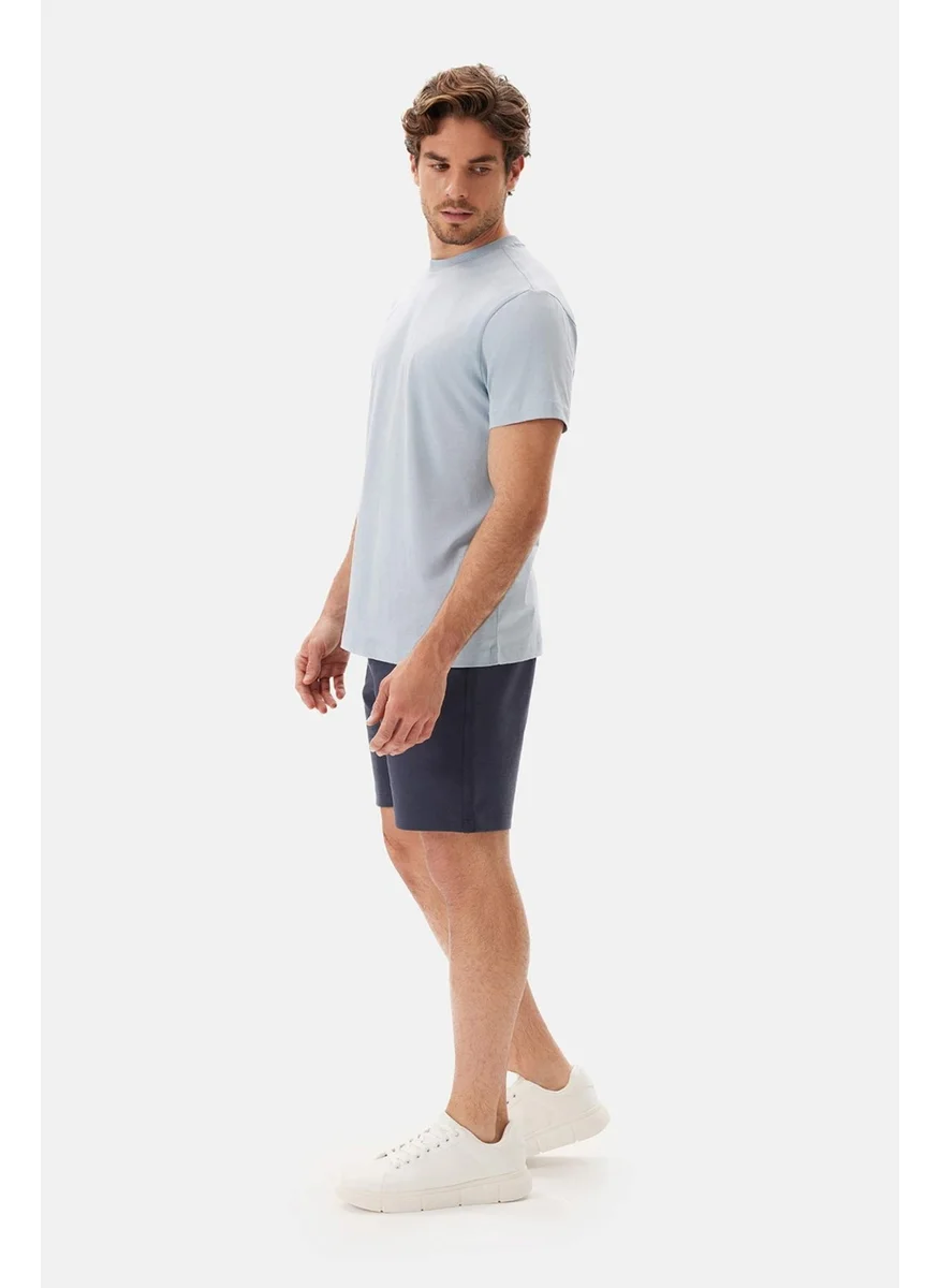 dagi Navy Blue Pocket Lace-Up Shorts