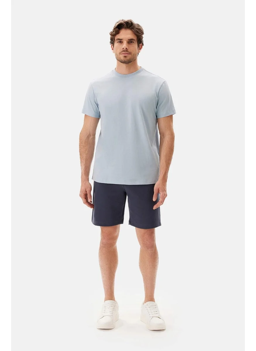 dagi Navy Blue Pocket Lace-Up Shorts