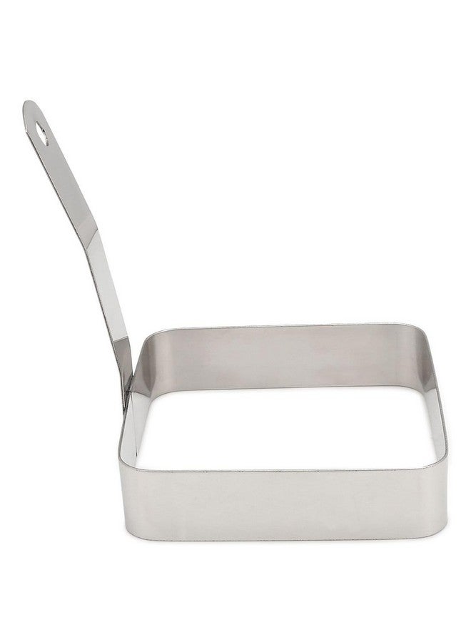 Dynore Stainless Steel Square Egg/Pancake Ring with Handle 10x10x13 cm - Image 2
