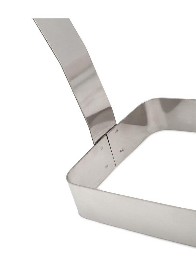 Dynore Stainless Steel Square Egg/Pancake Ring with Handle 10x10x13 cm - Image 4