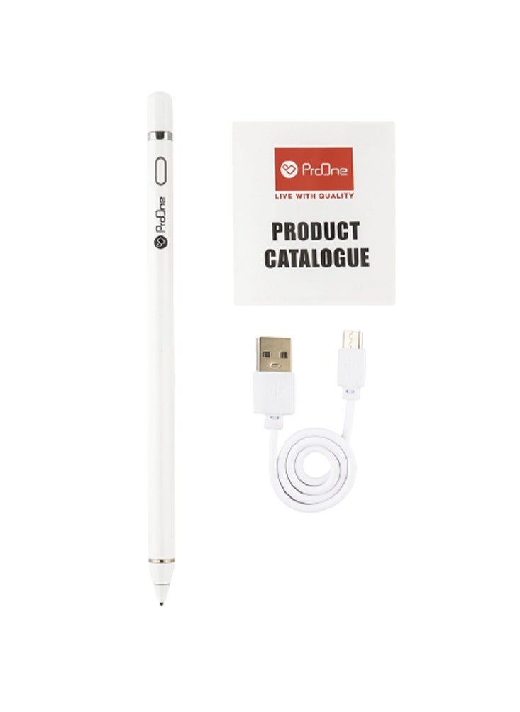 ProOne - ProOne  Active Stylus Pen 1.45mm Fine Tip for iPad, iPhone, Samsung Tablets | Precision, No Lag, Rechargeable | Compatible with All Android & iOS Capacitive Touchscreens | Ideal for Drawing, Note - Image 1