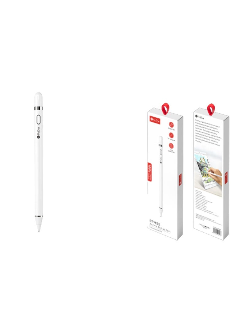 ProOne - ProOne  Active Stylus Pen 1.45mm Fine Tip for iPad, iPhone, Samsung Tablets | Precision, No Lag, Rechargeable | Compatible with All Android & iOS Capacitive Touchscreens | Ideal for Drawing, Note - Image 1