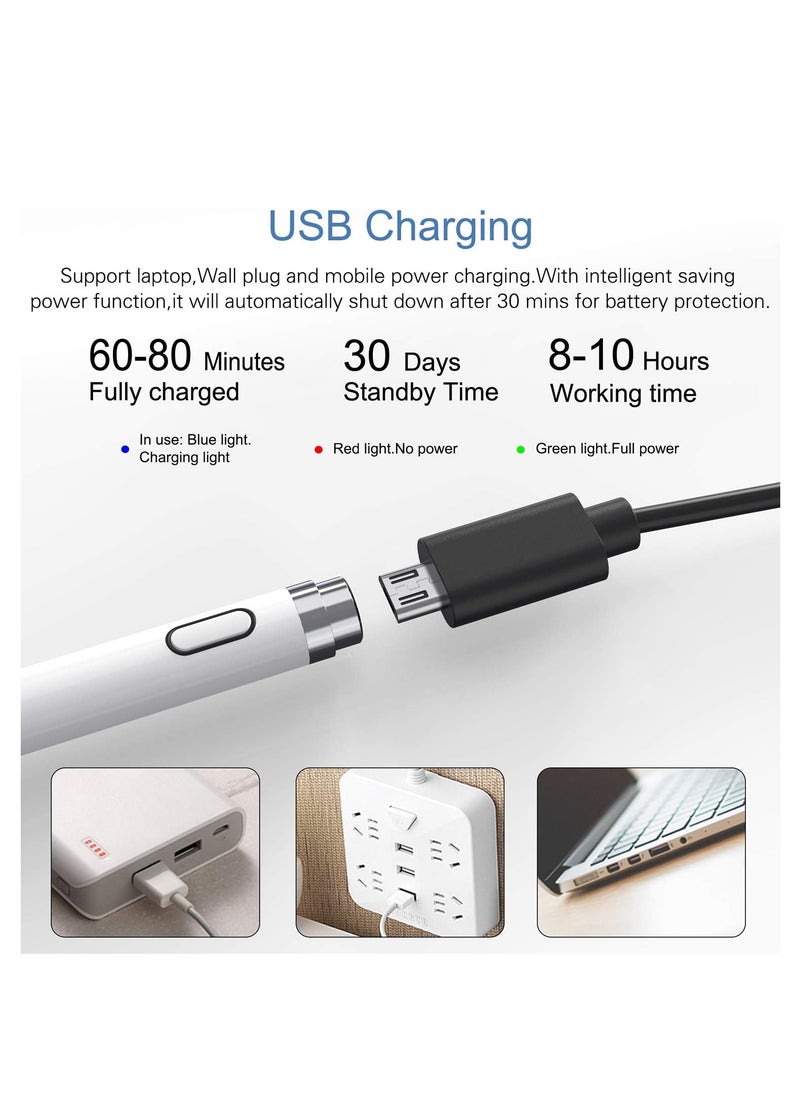 ProOne - ProOne  Active Stylus Pen 1.45mm Fine Tip for iPad, iPhone, Samsung Tablets | Precision, No Lag, Rechargeable | Compatible with All Android & iOS Capacitive Touchscreens | Ideal for Drawing, Note - Image 1