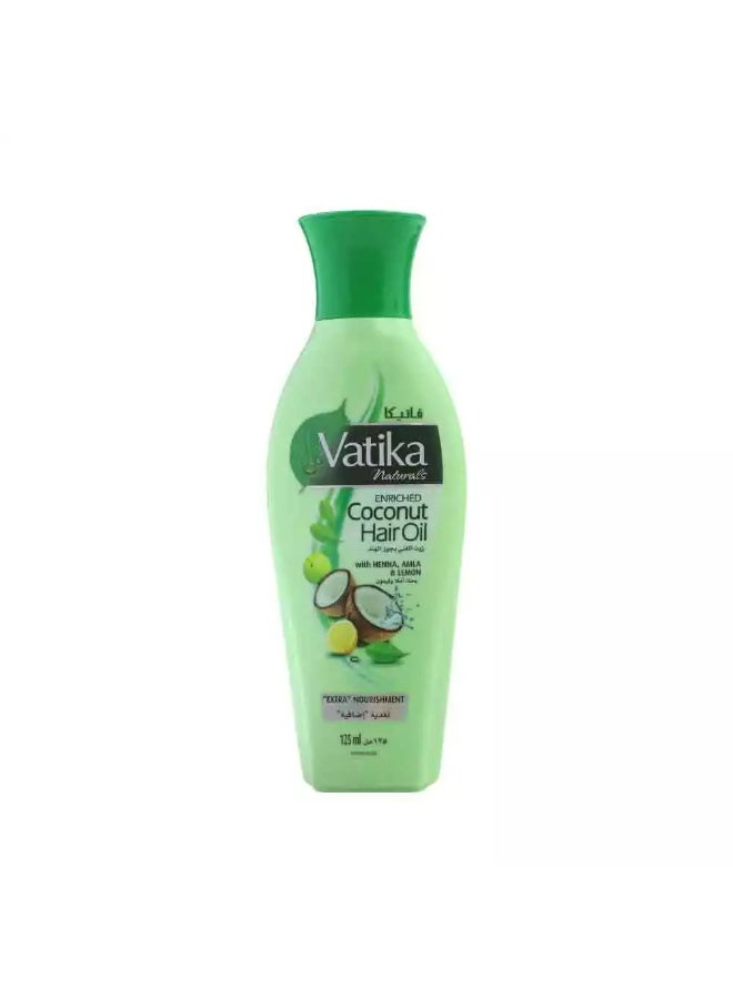 Vatika Naturals Coconut Hair Oil with Henna Amla and Lemon for Nourishment- 125ml - Image 1