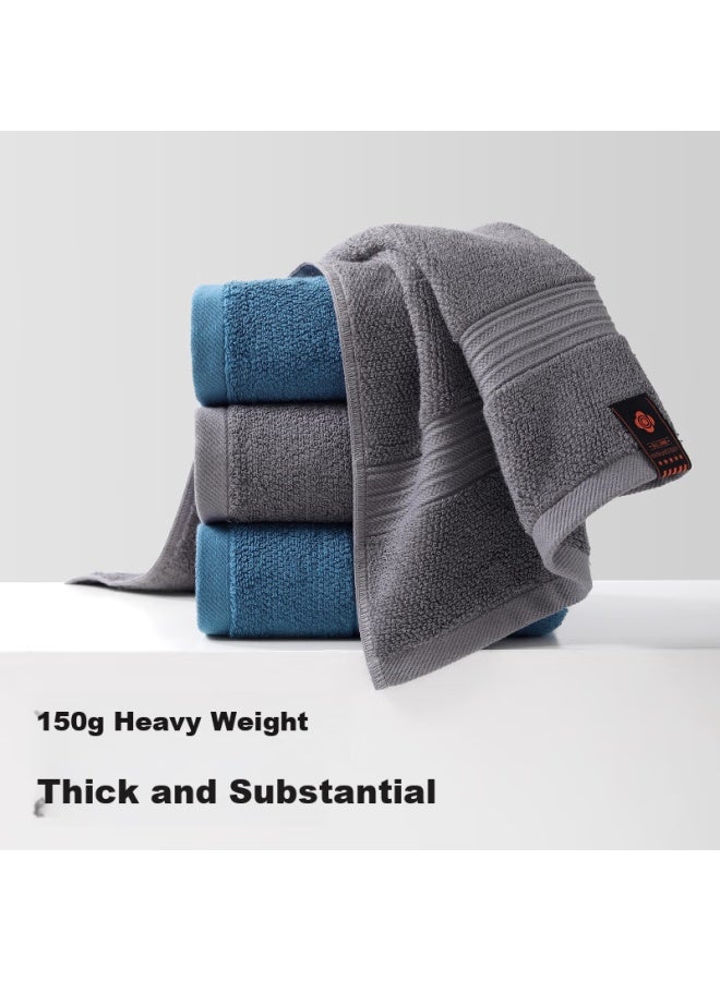 Grace Men's Thickened Pure Cotton Towel 150g*2pcs Xinjiang Cotton 100% Pure Cotton Towel, Not Easy To Shed, For Face Washing And Bathing - Image 3