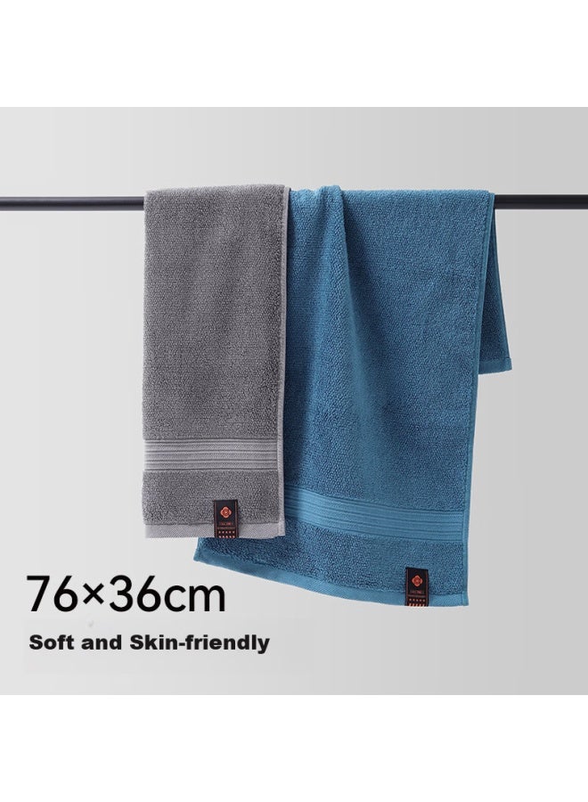Grace Men's Thickened Pure Cotton Towel 150g*2pcs Xinjiang Cotton 100% Pure Cotton Towel, Not Easy To Shed, For Face Washing And Bathing - Image 4