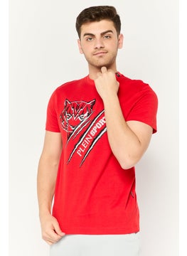 Men Sportswear Fit Short Sleeve Outdoor T-Shirt, Red