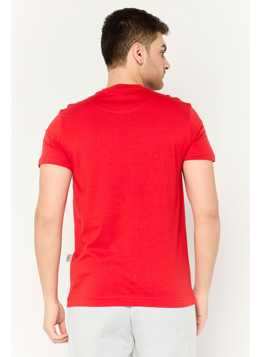 Plein Sport - Men Sportswear Fit Short Sleeve Outdoor T-Shirt, Red - Image 1