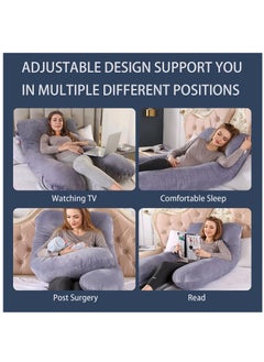 Arabest Pregnancy Pillow, U Shaped Full Body Pillow with Removable Cover, Pregnancy Pillows for Sleeping, Body Pillows for Adults, Maternity Pillow, and Pregnancy Must Haves (White)  - Image 4