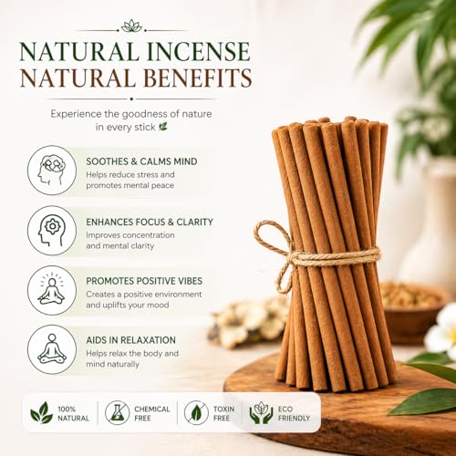 Devalaya Arabian Mogra Dhoop Sticks (120 Sticks, Pack of 12) | Bamboo-Less Incense Sticks for Pooja | 100% Charcoal-Free | Toxin Free | 3-Inch Length with Ceramic Strand | Premium Dhoop Batti - Image 3