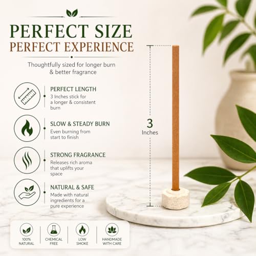 Devalaya Arabian Mogra Dhoop Sticks (120 Sticks, Pack of 12) | Bamboo-Less Incense Sticks for Pooja | 100% Charcoal-Free | Toxin Free | 3-Inch Length with Ceramic Strand | Premium Dhoop Batti - Image 5