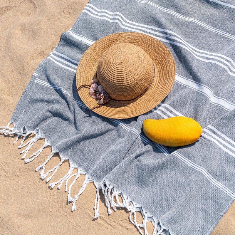 Aegero Turkish Beach Towel, 36"x71" Quick Dry Sand Free Oversized Bath Pool Swim Towel, Lightweight Travel Turkish Towels Vacation Essentials, Pink - Image 3