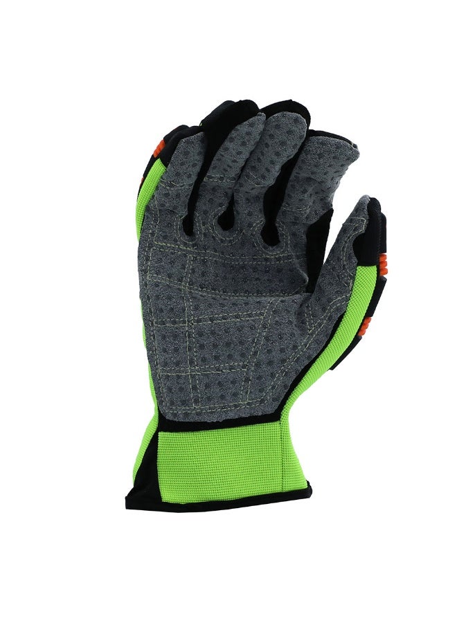 Vaultex Vaultex OLD Microfibre Impact resistance gloves Neon Green , Size XL, 1Pair/Pack  - Image 2