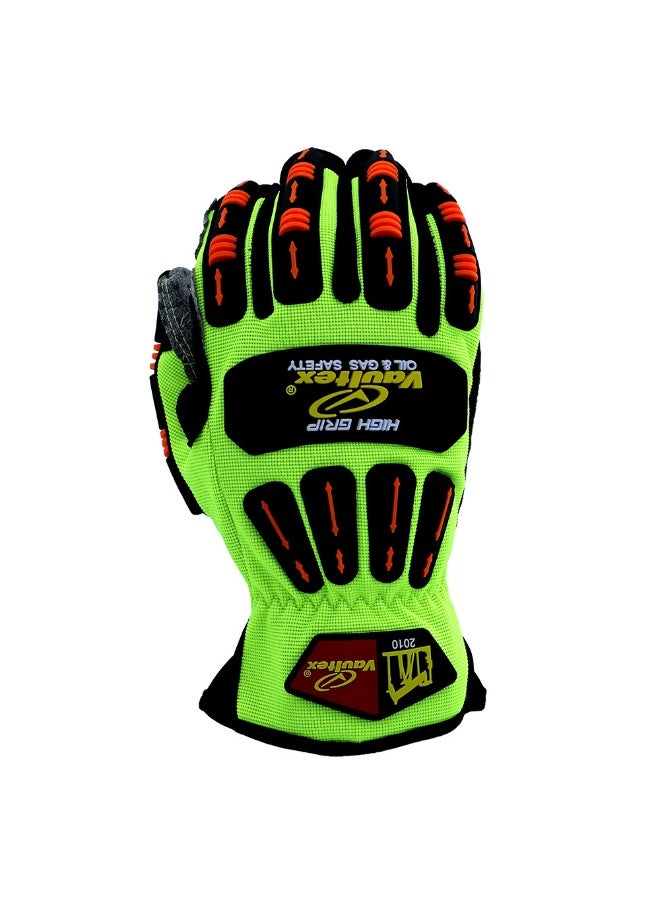 Vaultex Vaultex OLD Microfibre Impact resistance gloves Neon Green , Size XL, 1Pair/Pack  - Image 1