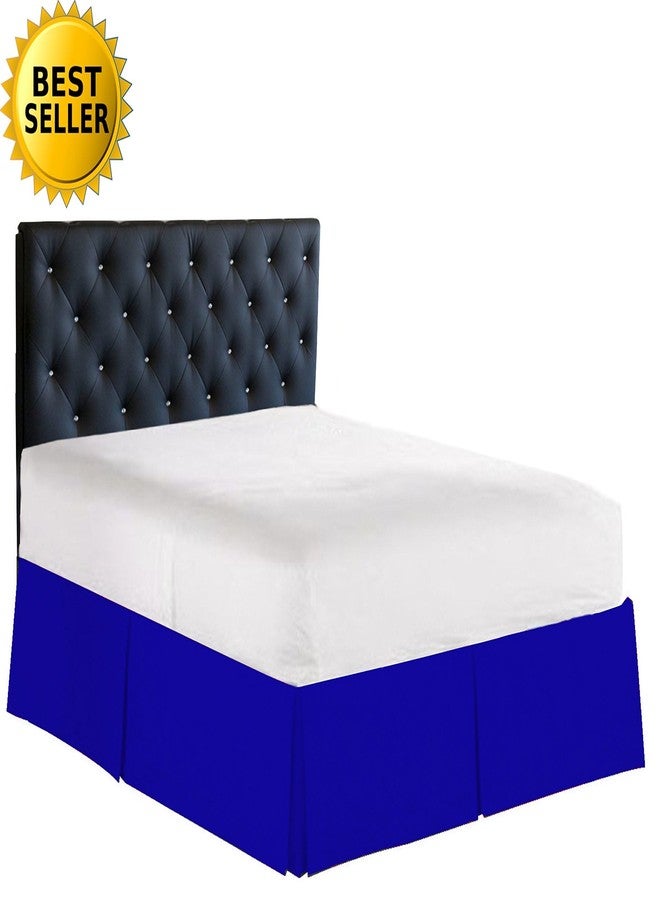 Elegance Linen Luxury 1500 Thread Count Wrinkle & Fade Resistant Egyptian Quality Bed Skirt / Dust Ruffle - Pleated Tailored 14inch Drop, Queen, Royal Blue - Image 2