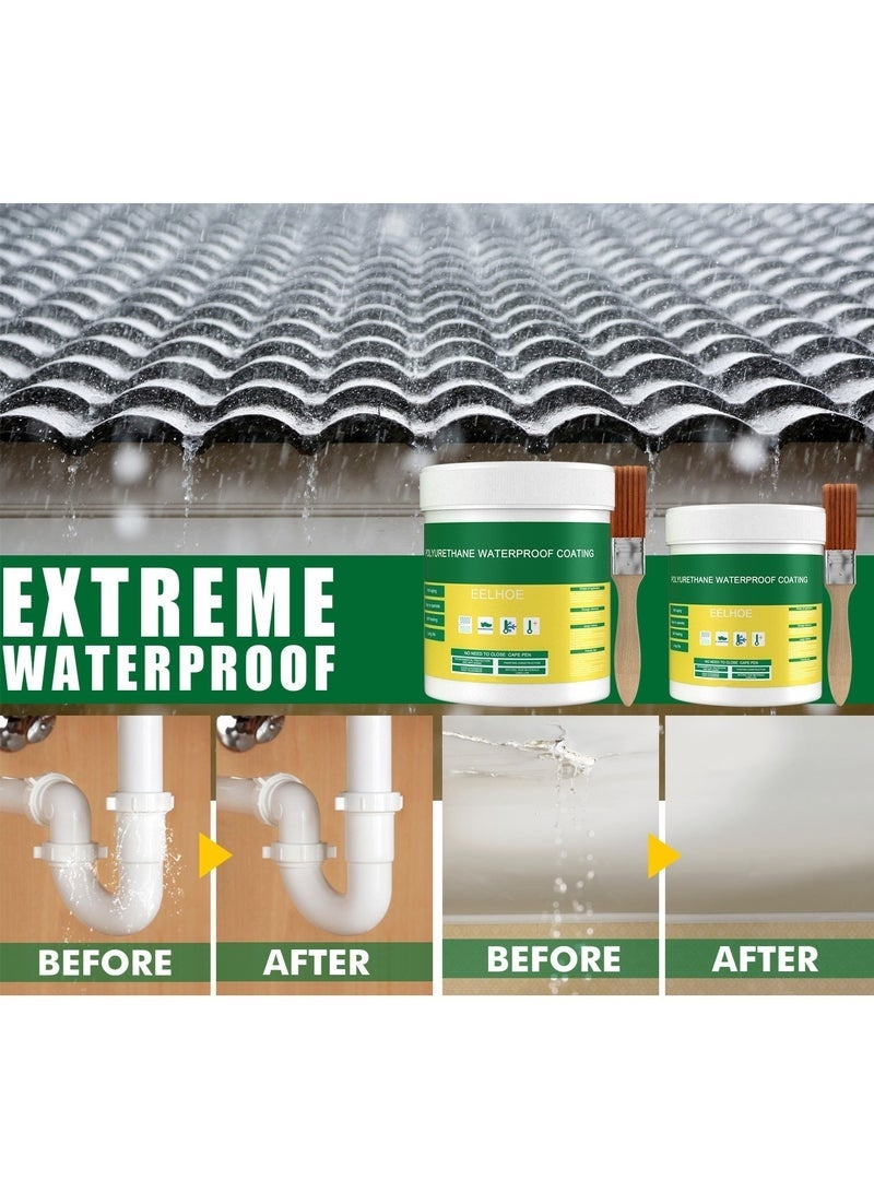 EELHOE Invisible Sealant Agent100g, Waterproof Sealant, Transparent Leak Repair, Waterproof Glue, Super Adhesive Sealant for Crack Leak, Bathroom, Kitchen, Interior and Exterior Brush Repair - Image 3