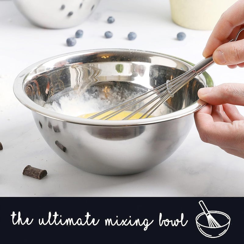 RegaloStainless Steel Mixing Bowls Set, Home, Refrigerator, and Kitchen Food Storage Organizers | Ecofriendly, Reusable, Heavy Duty (Bowlsset-Pack of 5) - Image 4