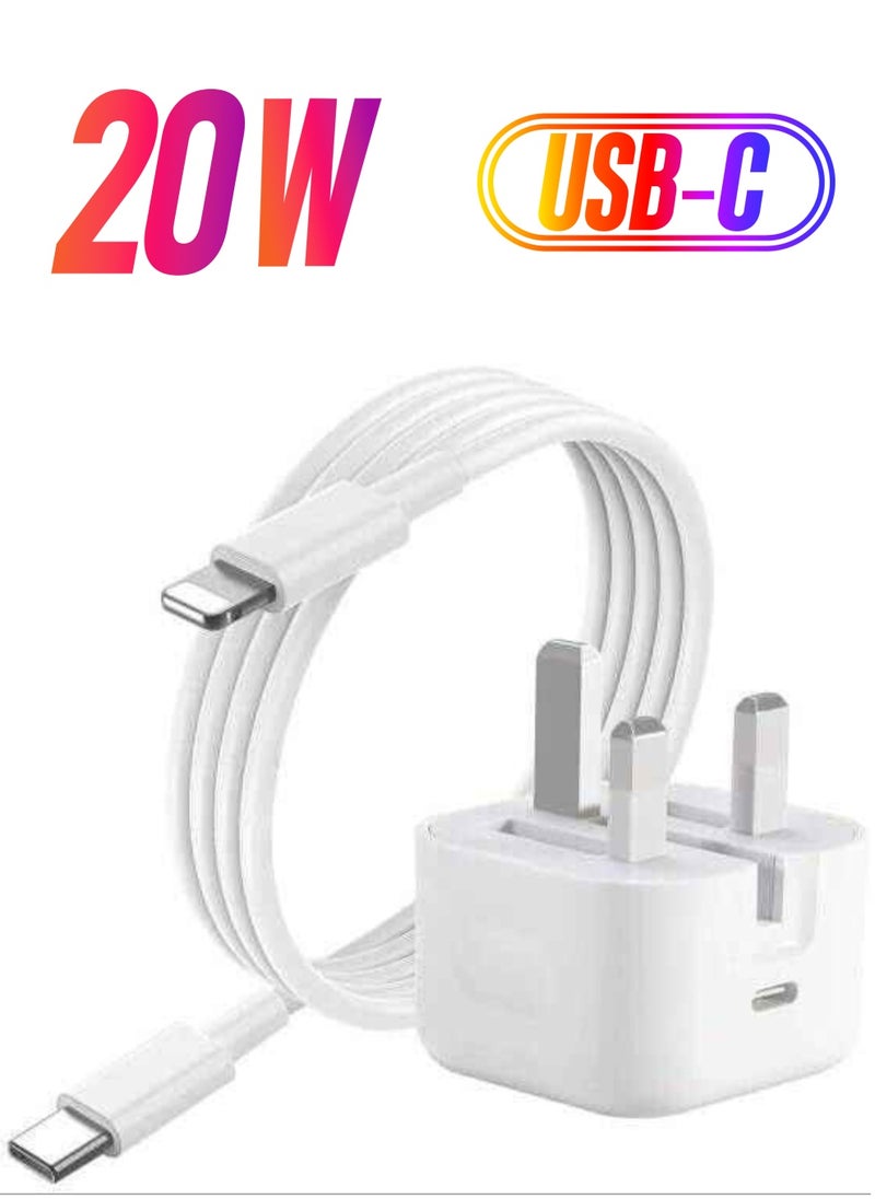 Generic PD 20W USB C Fast Charger Plug and USB C Fast Charge Cable 1M [Apple MFi  - Image 1