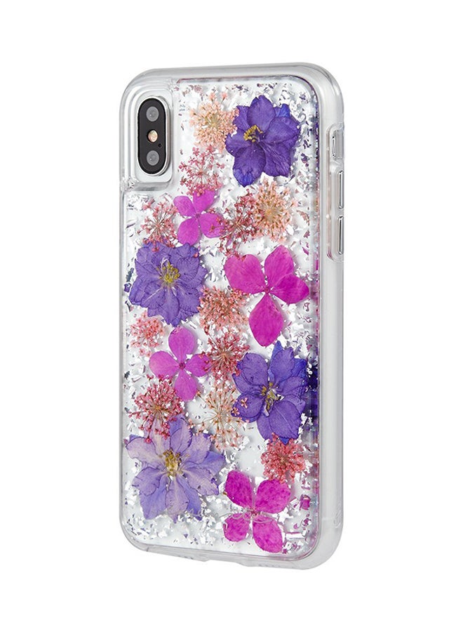 CASE-MATE Karat Petals Case Cover For Apple iPhone XS/X Purple Multicolur - Image 3