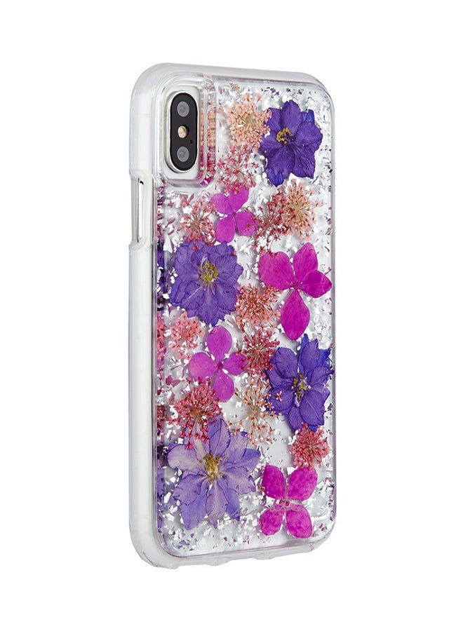CASE-MATE Karat Petals Case Cover For Apple iPhone XS/X Purple Multicolur - Image 2