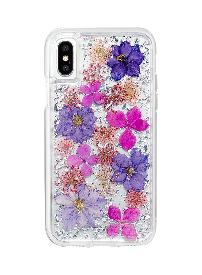 CASE-MATE Karat Petals Case Cover For Apple iPhone XS/X Purple Multicolur - Image 1