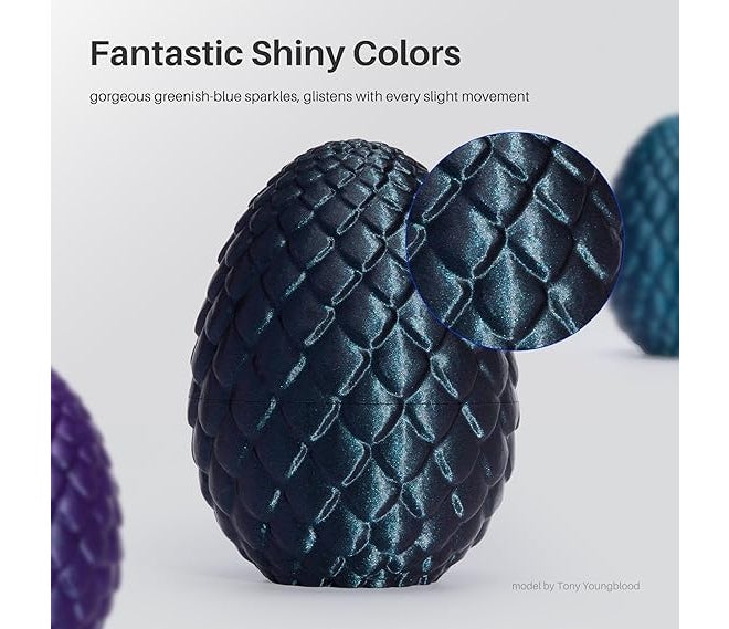 Protomont TECHNOLOGIES خيوط ELEGOO PLA+ 1.75 مم 1 كجم، خيوط طابعة ثلاثية الأبعاد PLA Plus، دقة أبعاد +/- 0.02 مم، قوية وعالية القوة، مناسبة لمعظم طابعات FDM (1 كجم/بكرة، 2.2 رطل) (أزرق طاووس مجرة)  - Image 2