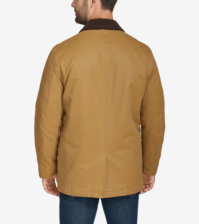 كول هان Men's Coated Cotton Rain Jacket
