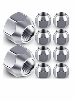 SYOSI 20 Inch Trailer Lug Nuts 10 Pieces 509 Tire Lugs Wheel Nuts Wheel Trailer Lugs Tire Acorn Nut Silver Lug Nuts Open End Finish Lug Nuts for Trailers Tire Wheel Tire Screw Iron Rim Tire Nut  - Image 1