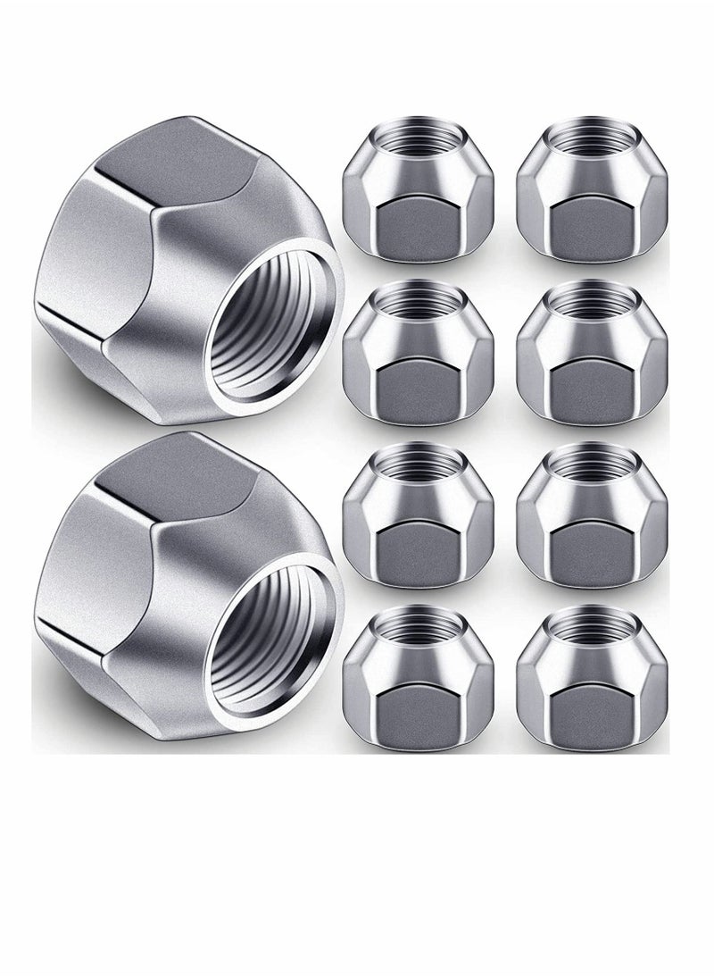 SYOSI 20 Inch Trailer Lug Nuts 10 Pieces 509 Tire Lugs Wheel Nuts Wheel Trailer Lugs Tire Acorn Nut Silver Lug Nuts Open End Finish Lug Nuts for Trailers Tire Wheel Tire Screw Iron Rim Tire Nut  - Image 1