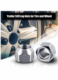 SYOSI 20 Inch Trailer Lug Nuts 10 Pieces 509 Tire Lugs Wheel Nuts Wheel Trailer Lugs Tire Acorn Nut Silver Lug Nuts Open End Finish Lug Nuts for Trailers Tire Wheel Tire Screw Iron Rim Tire Nut  - Image 5