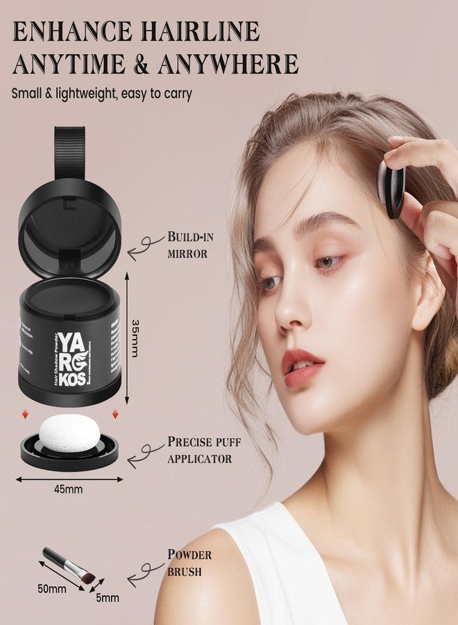 Yargkos Hairline Shadow Powder, Dark Gray, Root Touch Up Powder for Instantly Gray Hair Cover Up, Women Color Root Coverage for Thinning Grey, Mens Roots Concealer for Hair Loss Beard Line, #4 - Image 3